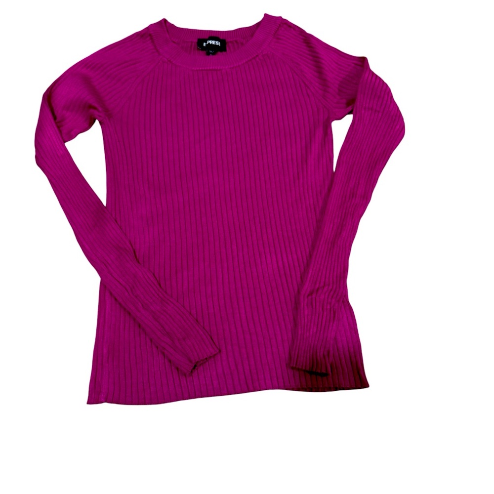 Express Ribbed Crew Neck Sweater
